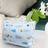 Baby Feeding Pillow Breastfeeding Cushion Baby Bottle Feeding Pillow Blue Fishes