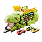 Dinosaur Transporter Truck Dinosaur Swallowing Truck for Kids Party Supplies green