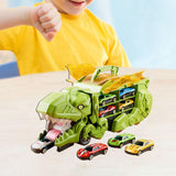 Dinosaur Transporter Truck Dinosaur Swallowing Truck for Kids Party Supplies green