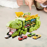 Dinosaur Transporter Truck Dinosaur Swallowing Truck for Kids Party Supplies green