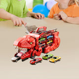 Dinosaur Transporter Truck Dinosaur Swallowing Truck for Kids Party Supplies red