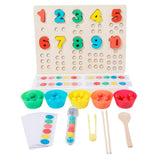 Wooden Peg Board Game Sorter Game Clip Bead Game for Girls and Boys Children