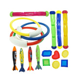 18Pcs Diving Pool Toys Diving Rings Sticks Swimming Pool Toys for Boys Girls