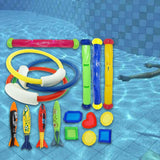 18Pcs Diving Pool Toys Diving Rings Sticks Swimming Pool Toys for Boys Girls