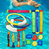 18Pcs Diving Pool Toys Diving Rings Sticks Swimming Pool Toys for Boys Girls