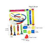 18Pcs Diving Pool Toys Diving Rings Sticks Swimming Pool Toys for Boys Girls