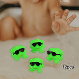 12Pcs Cute Squeaky Frogs Bathing Toy Dabbling Toy for Bathtub Toy Shower Toy