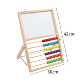 Writing Drawing Board Double Sided Easel with Counting Frame for Early Math