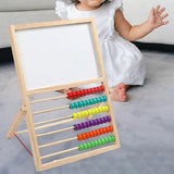 Writing Drawing Board Double Sided Easel with Counting Frame for Early Math