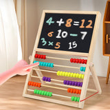 Writing Drawing Board Double Sided Easel with Counting Frame for Early Math