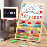 Writing Drawing Board Double Sided Easel with Counting Frame for Early Math