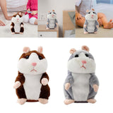 Talking Hamster Electronic Hamster Mouse Toy for Toddlers Kids Birthday Gift dark brown