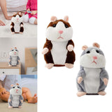 Talking Hamster Electronic Hamster Mouse Toy for Toddlers Kids Birthday Gift dark brown