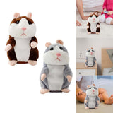 Talking Hamster Electronic Hamster Mouse Toy for Toddlers Kids Birthday Gift dark brown