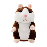 Talking Hamster Electronic Hamster Mouse Toy for Toddlers Kids Birthday Gift dark brown