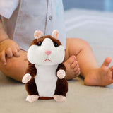 Talking Hamster Electronic Hamster Mouse Toy for Toddlers Kids Birthday Gift dark brown