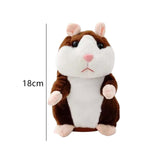 Talking Hamster Electronic Hamster Mouse Toy for Toddlers Kids Birthday Gift dark brown