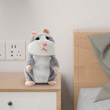 Talking Hamster Electronic Hamster Mouse Toy for Toddlers Kids Birthday Gift gray