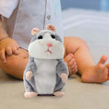 Talking Hamster Electronic Hamster Mouse Toy for Toddlers Kids Birthday Gift gray