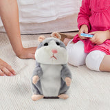 Talking Hamster Electronic Hamster Mouse Toy for Toddlers Kids Birthday Gift gray