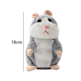 Talking Hamster Electronic Hamster Mouse Toy for Toddlers Kids Birthday Gift gray