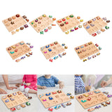 Wooden Shape Peg Puzzle Activity Fine Motor Skill for Toddlers Baby Children geometry