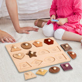 Wooden Shape Peg Puzzle Activity Fine Motor Skill for Toddlers Baby Children geometry