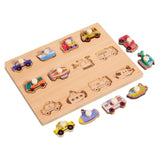 Wooden Shape Peg Puzzle Montessori Toys for Boys Girls Children Holiday Gift