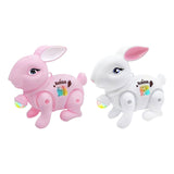 Baby Crawling Toy Movements Jumping Bunny Toy for Party Favor Gift Preschool White