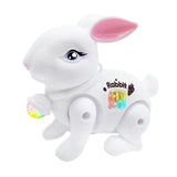 Baby Crawling Toy Movements Jumping Bunny Toy for Party Favor Gift Preschool White