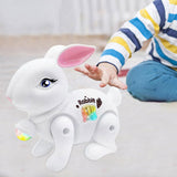 Baby Crawling Toy Movements Jumping Bunny Toy for Party Favor Gift Preschool White