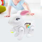 Baby Crawling Toy Movements Jumping Bunny Toy for Party Favor Gift Preschool White