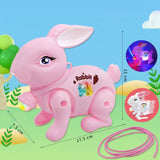 Baby Crawling Toy Movements Jumping Bunny Toy for Party Favor Gift Preschool Pink