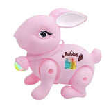 Baby Crawling Toy Movements Jumping Bunny Toy for Party Favor Gift Preschool Pink