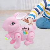 Baby Crawling Toy Movements Jumping Bunny Toy for Party Favor Gift Preschool Pink