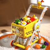 Maxbell Shopping Cart Toy for Kids Supermarket Handcart for Boys Girls Ages 3 and up with Play Accessory
