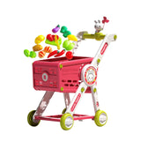 Maxbell Mini Shopping Cart Toy for Kids Supermarket Handcart Toy for Baby Boys Girls with Play Accessory