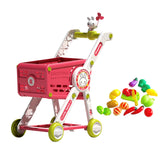Maxbell Mini Shopping Cart Toy for Kids Supermarket Handcart Toy for Baby Boys Girls with Play Accessory