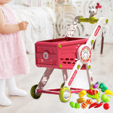 Maxbell Mini Shopping Cart Toy for Kids Supermarket Handcart Toy for Baby Boys Girls with Play Accessory