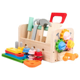 Wooden Tool Set Role Play Tool Box Toys for Children Toddlers Birthday Gifts