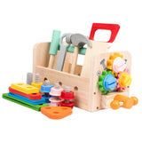 Wooden Tool Set Role Play Tool Box Toys for Children Toddlers Birthday Gifts