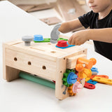 Wooden Tool Set Role Play Tool Box Toys for Children Toddlers Birthday Gifts