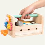 Wooden Tool Set Role Play Tool Box Toys for Children Toddlers Birthday Gifts