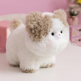 Stuffed Animal Lifelike Gift Cuddly Stuffed Dolls Plush Toy for Birthday Bed Cat