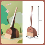 Mini Broom and Dustpan Set for Kids Holiday Gifts for Kindergarten Preschool bear