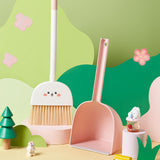 Mini Broom and Dustpan Set for Kids Holiday Gifts for Kindergarten Preschool rabbit