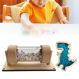 Busy Board Part Kids Instrument Sequined Dinosaur for Boy Girl Kids Toddlers Dinosaur Blue