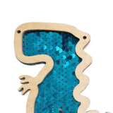 Busy Board Part Kids Instrument Sequined Dinosaur for Boy Girl Kids Toddlers Dinosaur Blue