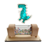 Busy Board Part Kids Instrument Sequined Dinosaur for Boy Girl Kids Toddlers Green Dinosaur