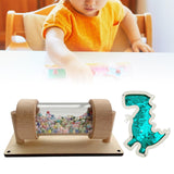 Busy Board Part Kids Instrument Sequined Dinosaur for Boy Girl Kids Toddlers Green Dinosaur